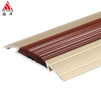 ISO 9001 Factory Various Colors Aluminum Floor Strips Metal Edging Transition Thresholds