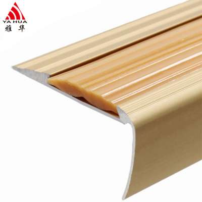 Good Lead-Time Good Protection Aluminum Anti-Slip  Stair Nosing With Laminate